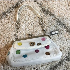 Coach Leather Dot Handbag